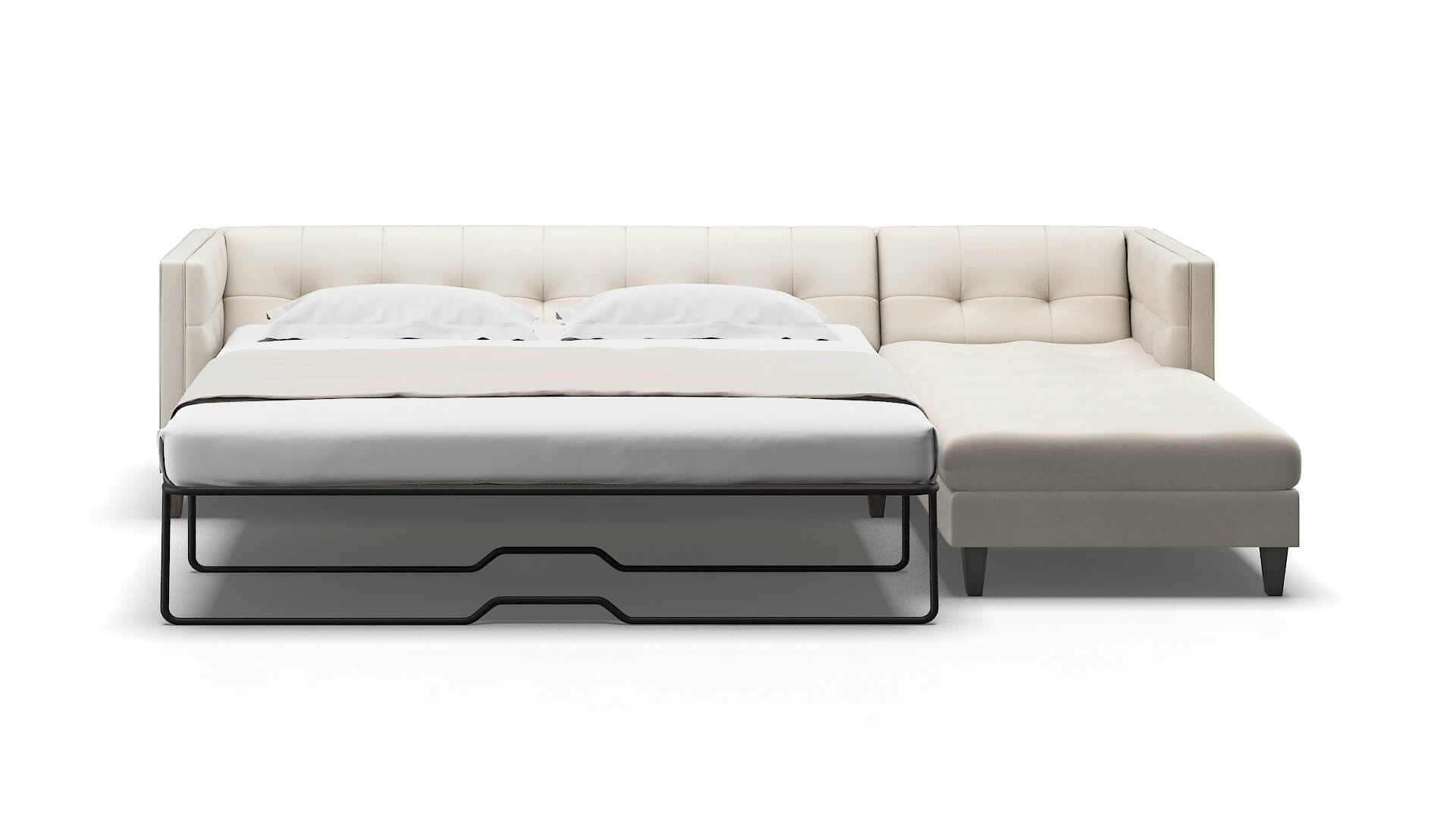 Messina Bungalow Ivory Panel Sleeper Espresso legs 1