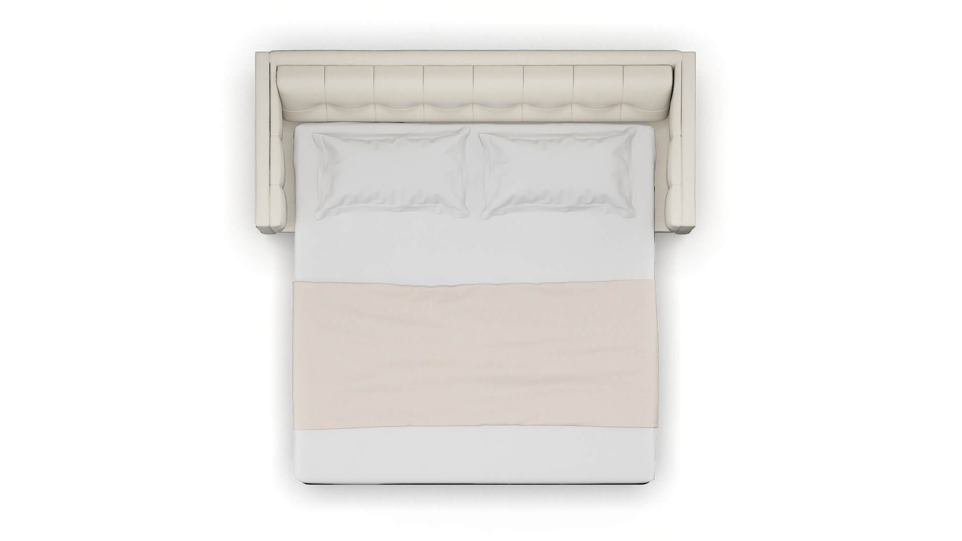 Messina Bungalow Ivory Sofa Sleeper Espresso legs 3