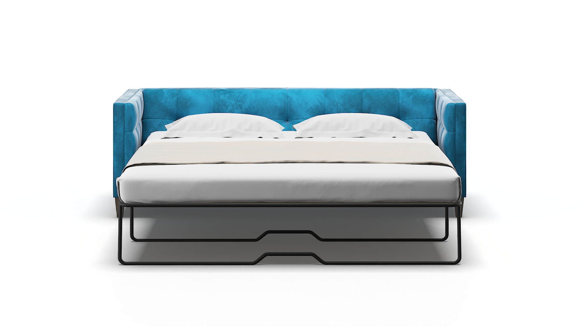 Messina Buzz Teal Sofa Sleeper Espresso legs 1