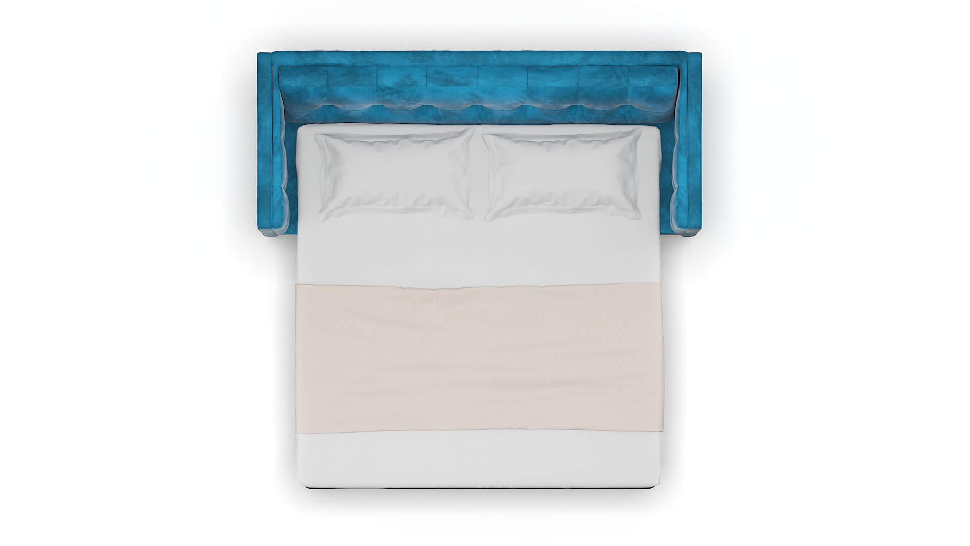 Messina Buzz Teal Sofa Sleeper Espresso legs 3