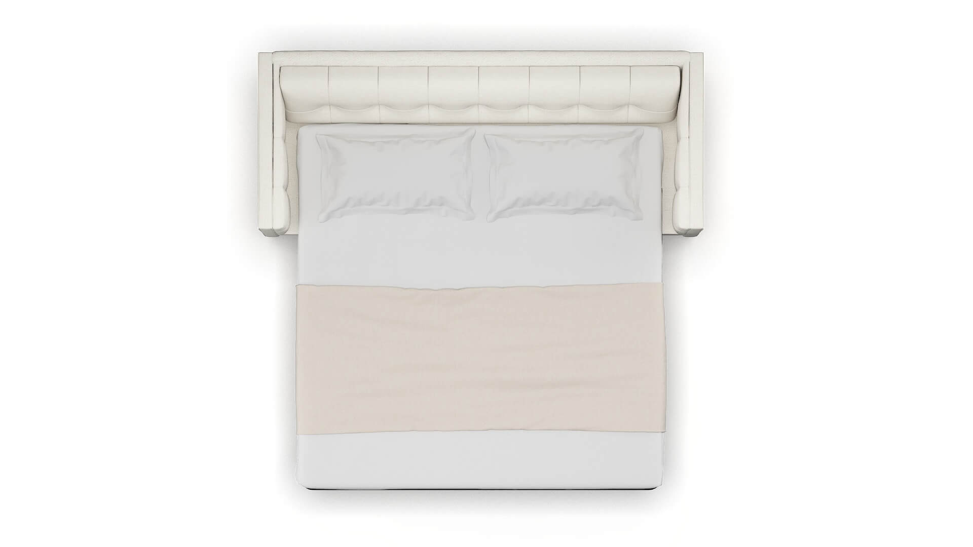 Messina Catalina Ivory Sofa Sleeper Espresso legs 3