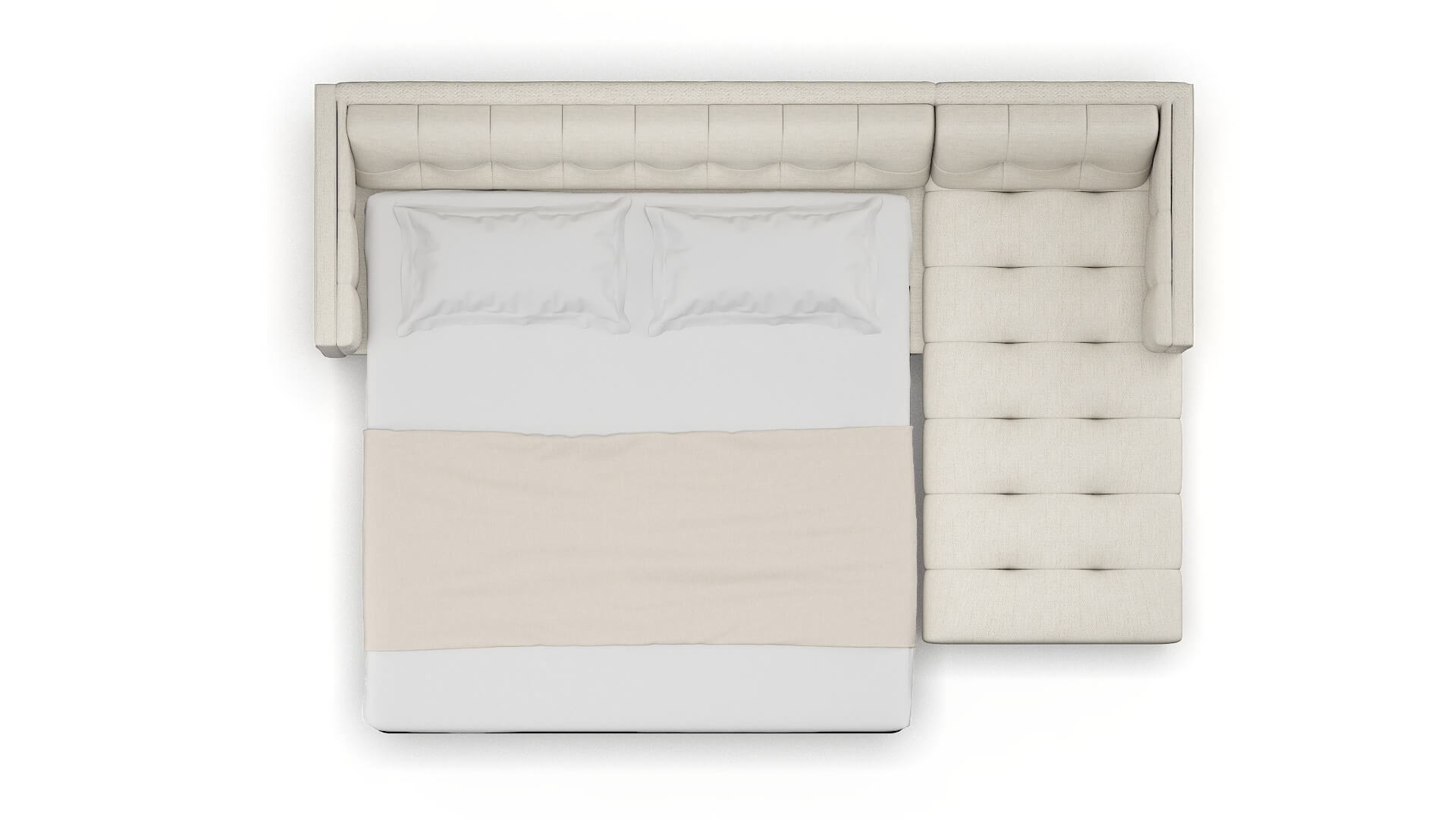 Messina Catalina Linen Panel Sleeper Espresso legs 3