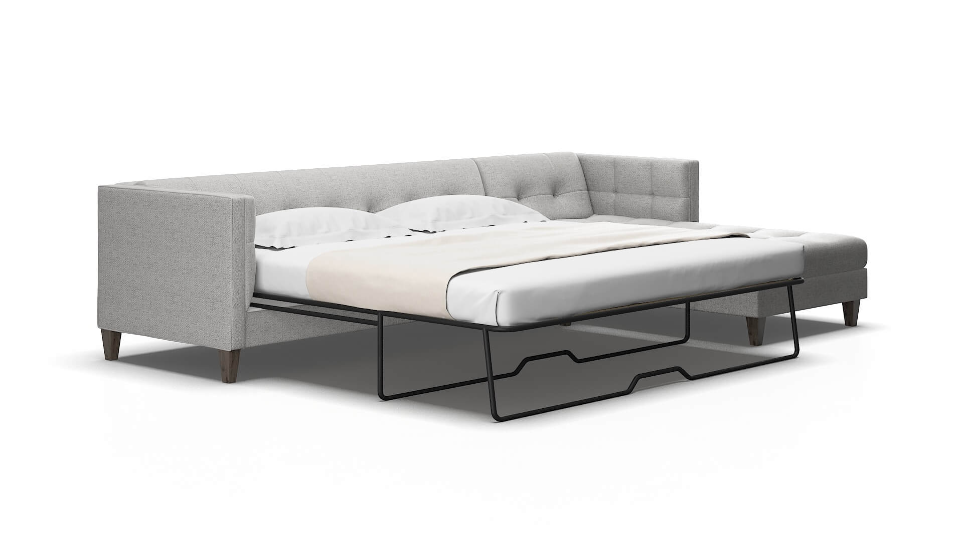 Messina Catalina Silver Panel Sleeper Espresso Legs 2