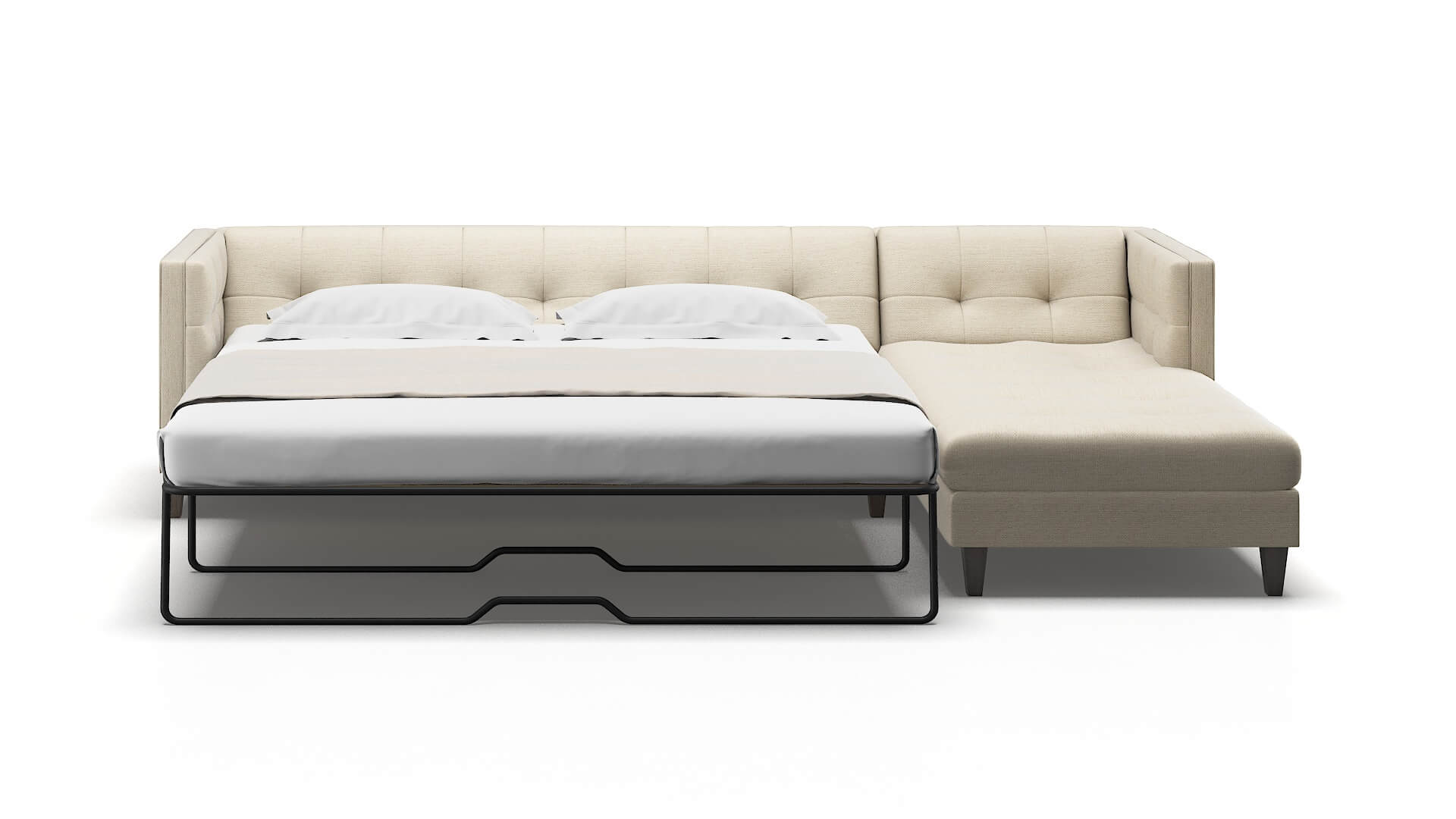 Messina Chance Sand Panel Sleeper Espresso legs 1