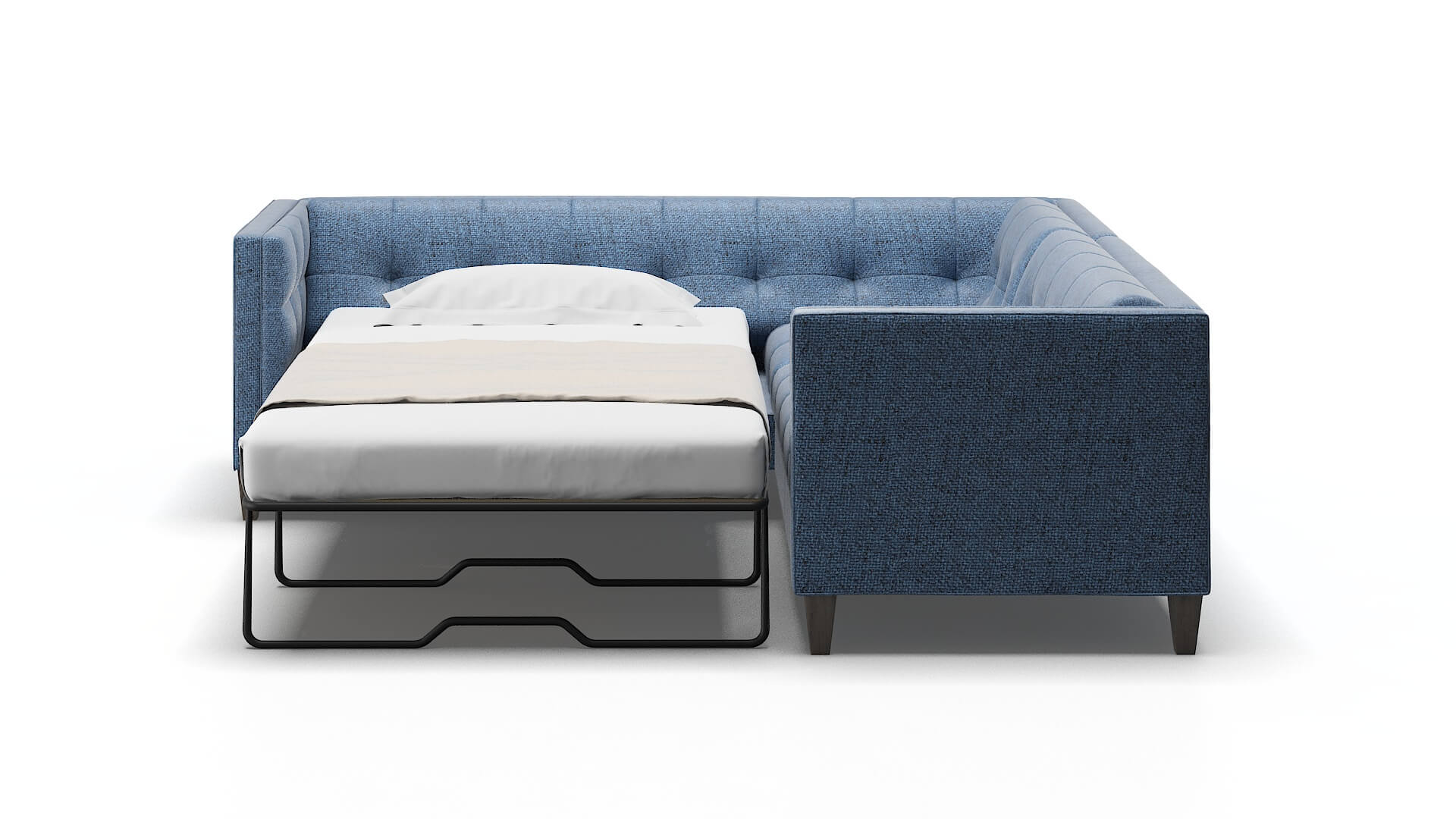 Messina Clyde Deep_ocean Sectional Sleeper Espresso legs 1
