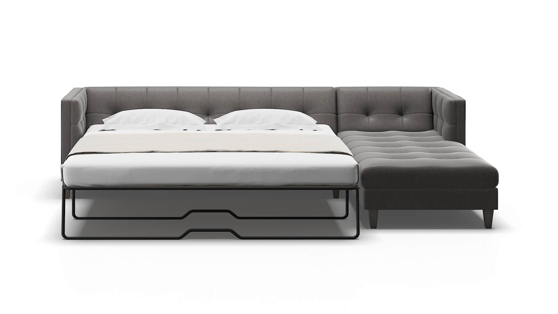 Messina Cosmo Charcoal Panel Sleeper Espresso legs 1