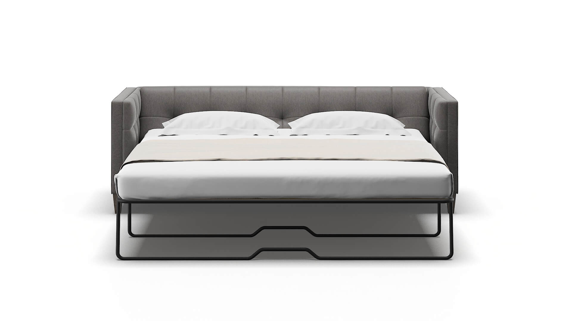 Messina Cosmo Charcoal Sofa Sleeper Espresso legs 1