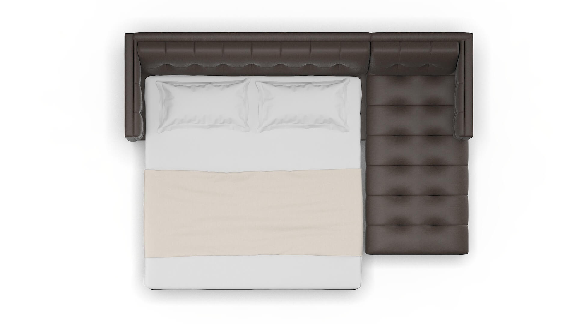 Messina Cosmo Chocolate Panel Sleeper Espresso legs 3