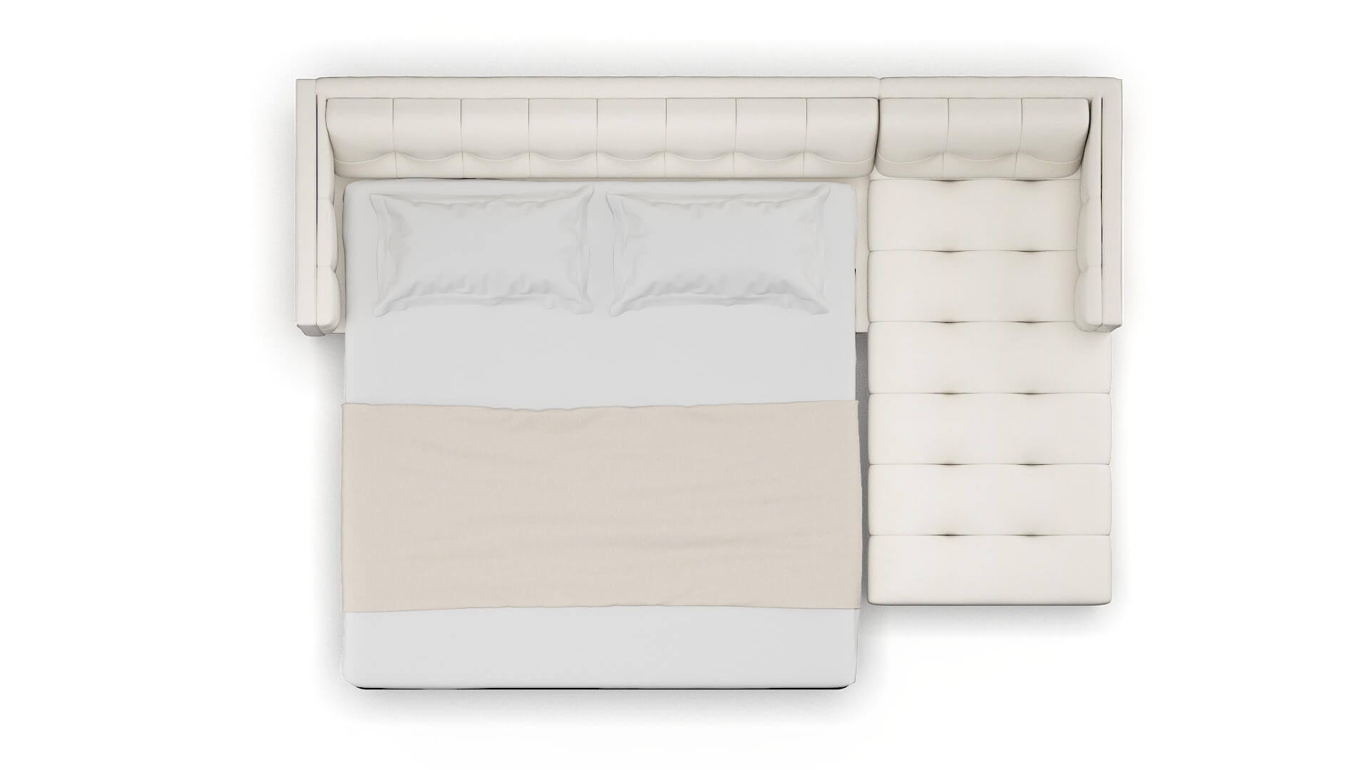 Messina Cosmo Ivory Panel Sleeper Espresso legs 3