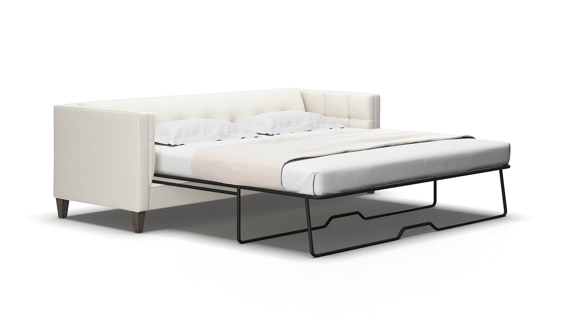 Messina Cosmo ivory Sofa sleeper Espresso Legs  2