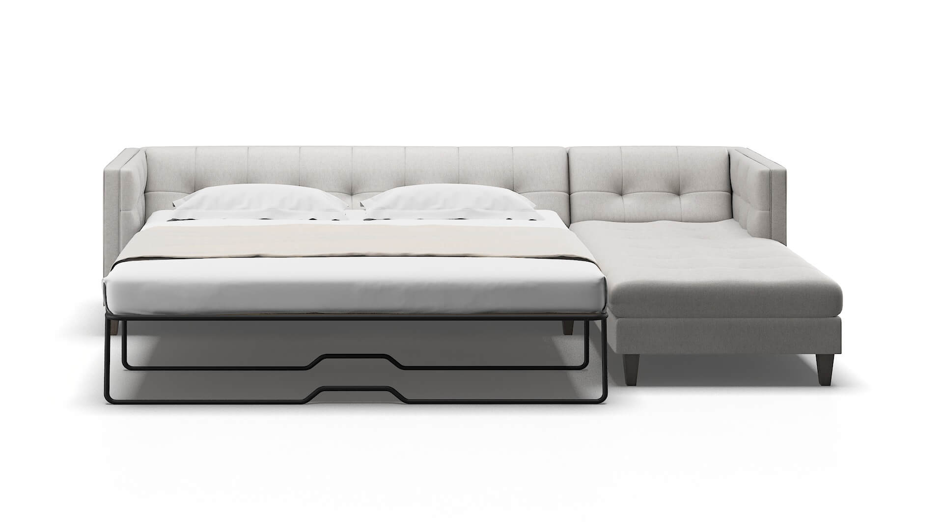 Messina Cosmo Silver Panel Sleeper Espresso legs 1