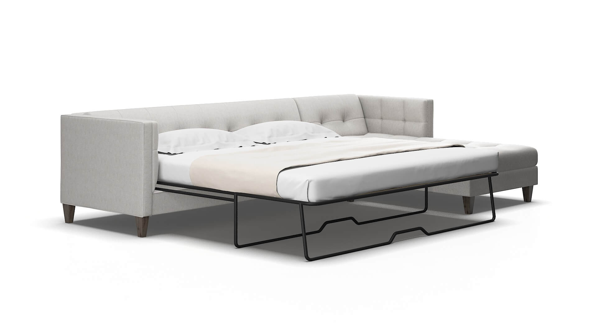 Messina Cosmo silver Panel sleeper Espresso Legs  2