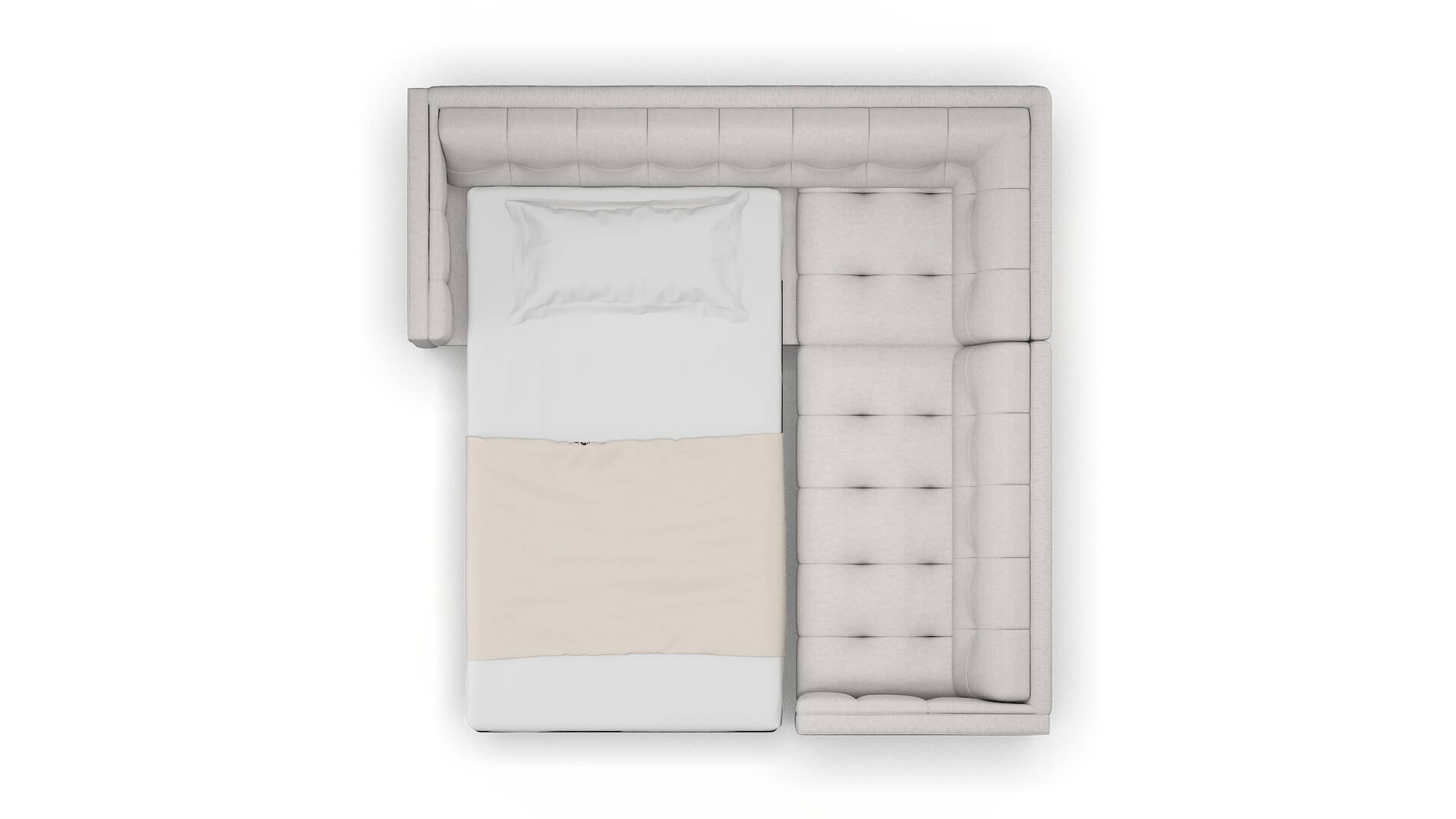 Messina Cosmo Silver Sectional Sleeper Espresso legs 3