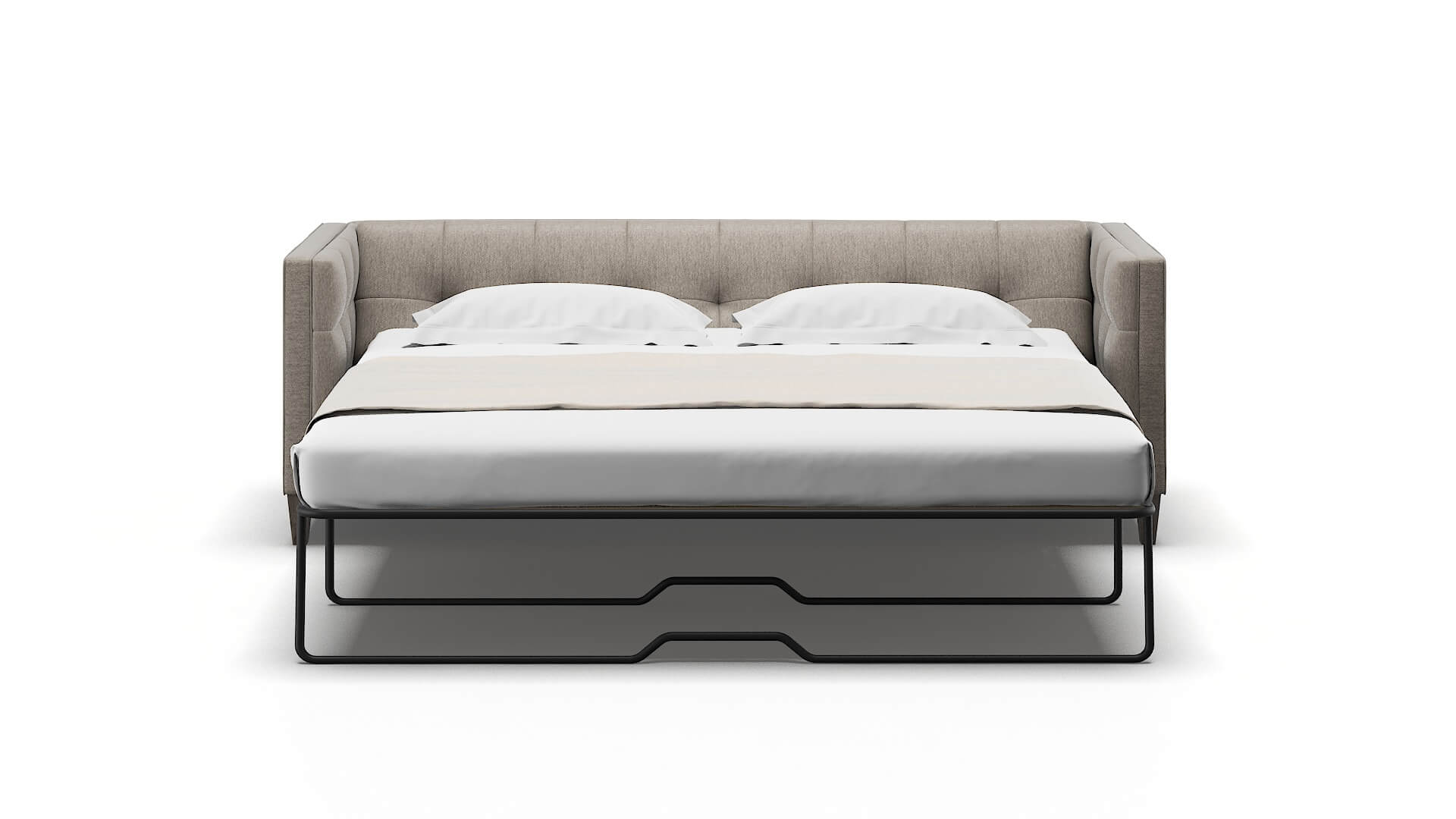 Messina Cosmo Taupe Sofa Sleeper Espresso legs 1