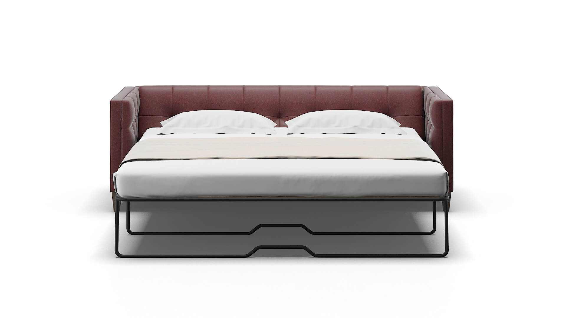 Messina Derby Berry Sofa Sleeper Espresso legs 1