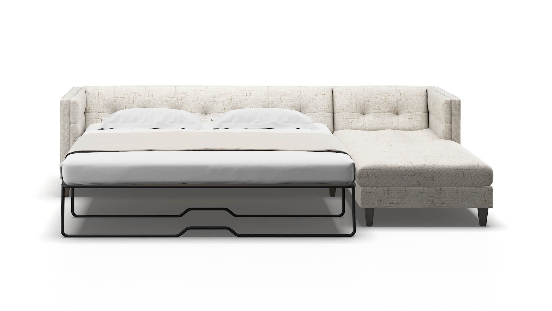 Messina Derby Taupe Panel Sleeper Espresso legs 1