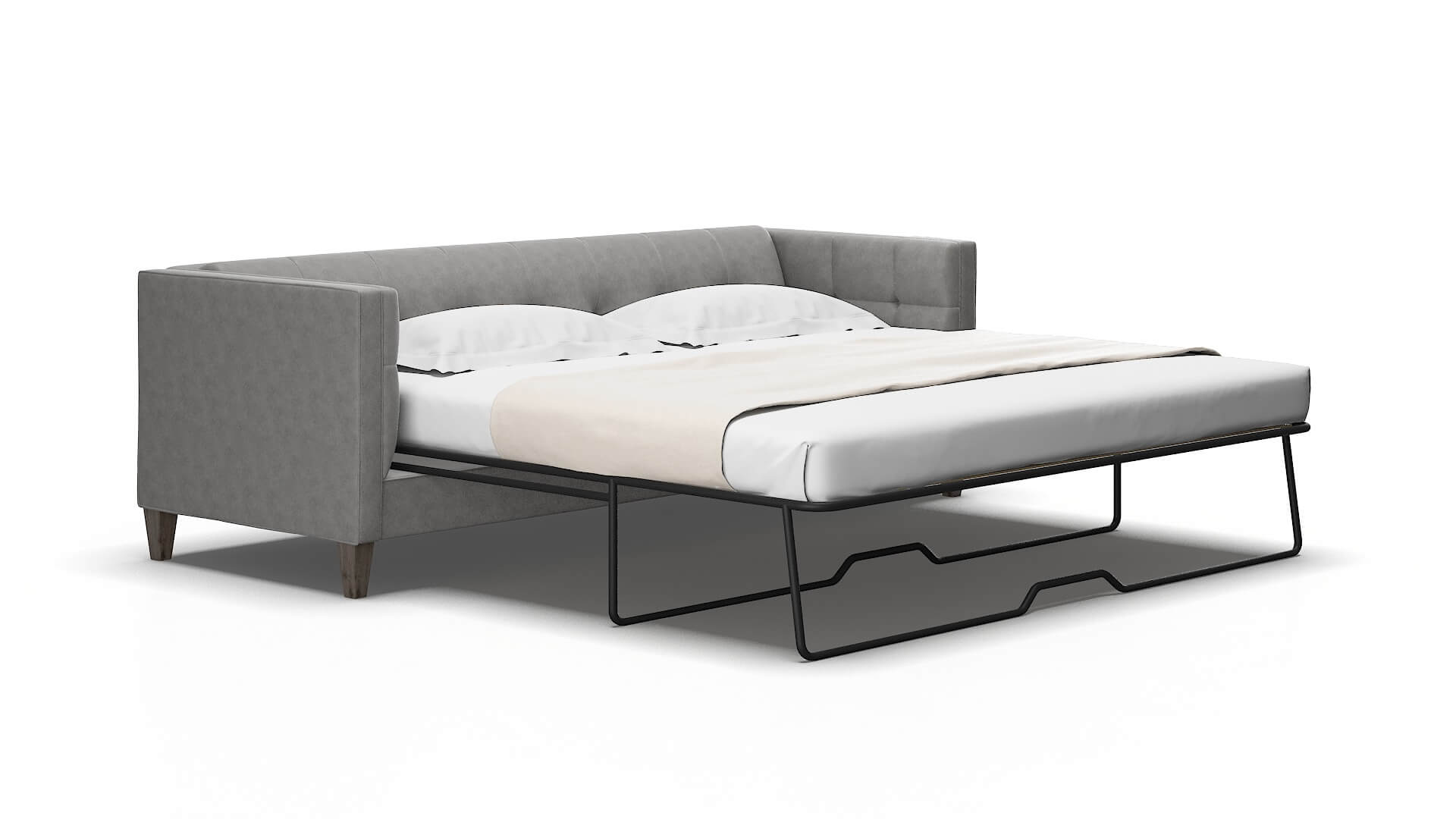 Messina Dream_d charcoal Sofa sleeper Espresso Legs  2