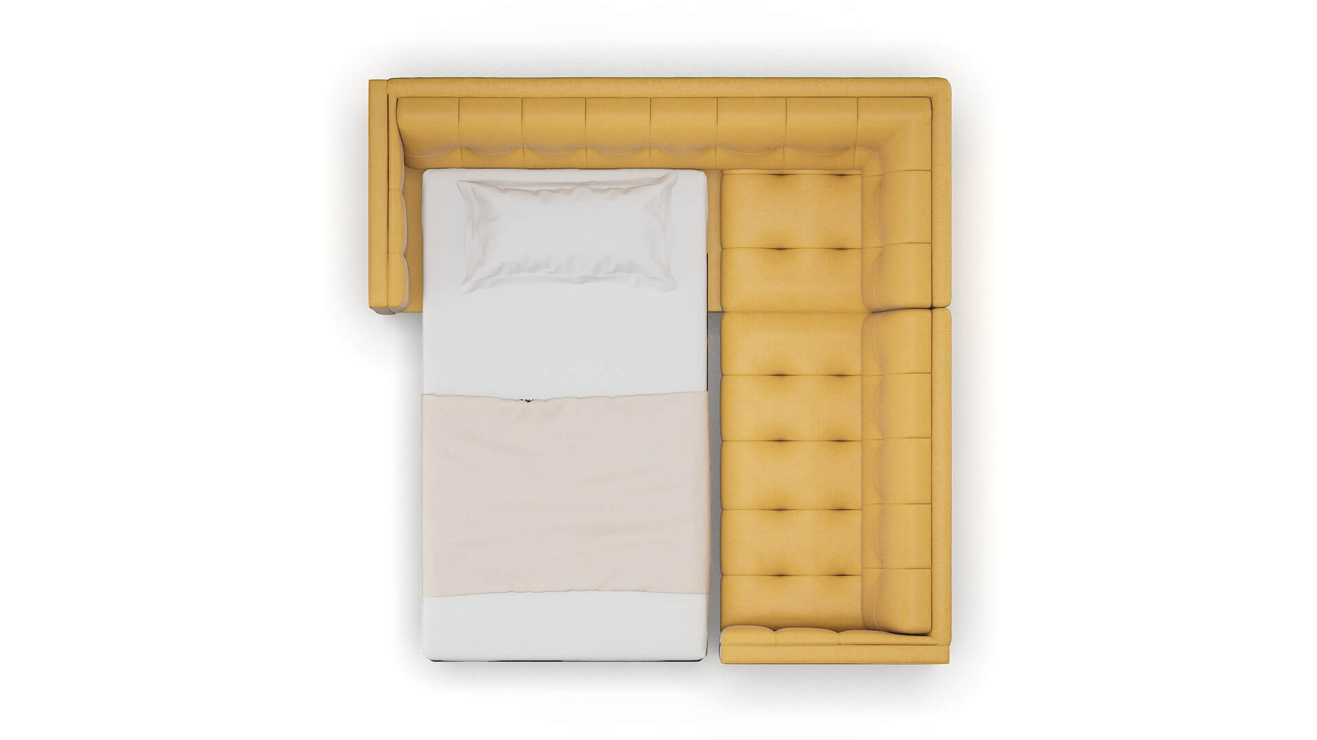 Messina Dream_d Sunflower Sectional Sleeper Espresso legs 3