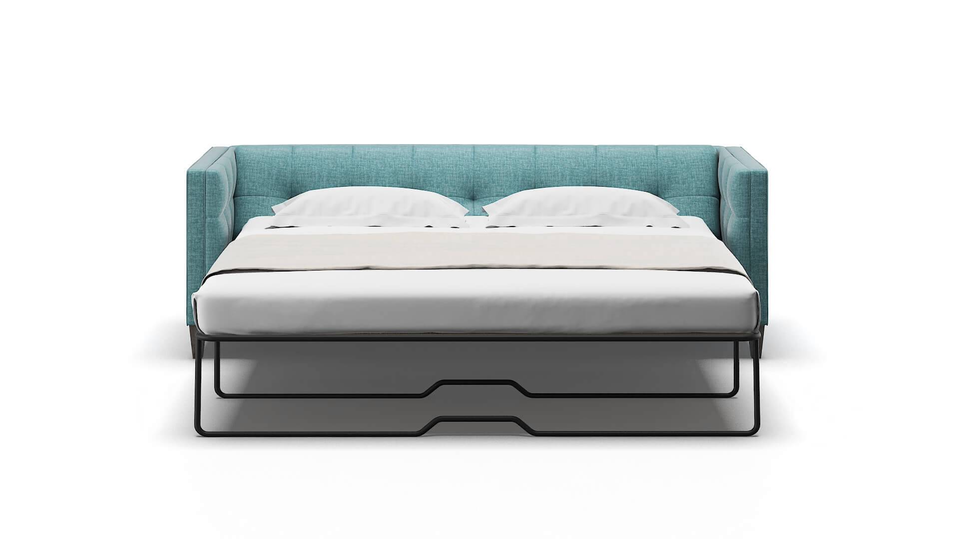 Messina Elliot Teal Sofa Sleeper Espresso legs 1