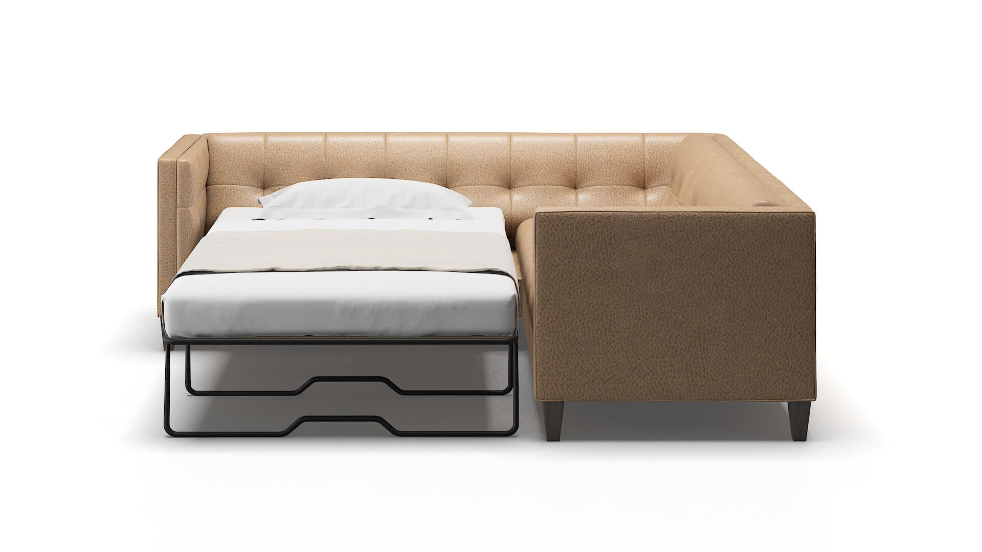 Messina Ford Dune Sectional Sleeper Espresso legs 1