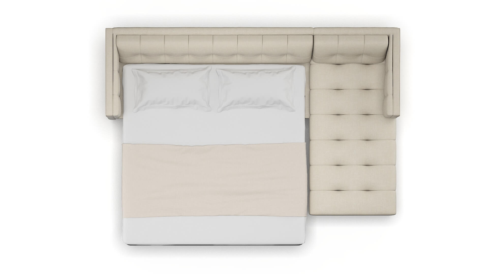 Messina Keylargo Almond Panel Sleeper Espresso legs 3