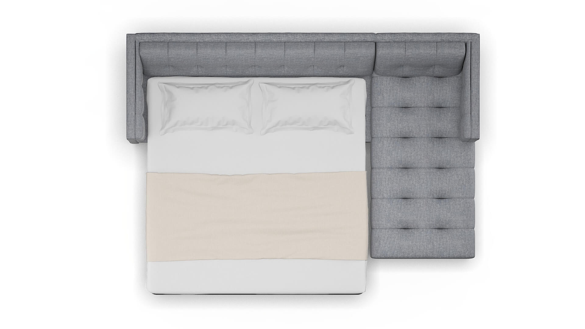 Messina Keylargo Ash Panel Sleeper Espresso legs 3