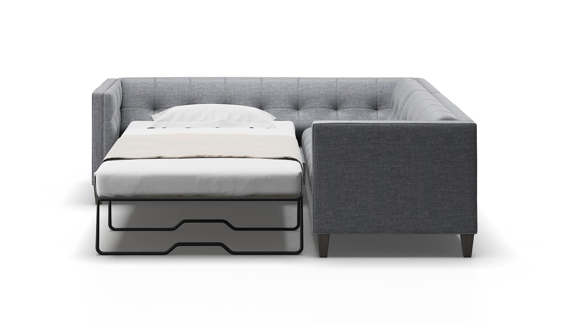 Messina Keylargo Ash Sectional Sleeper Espresso legs 1