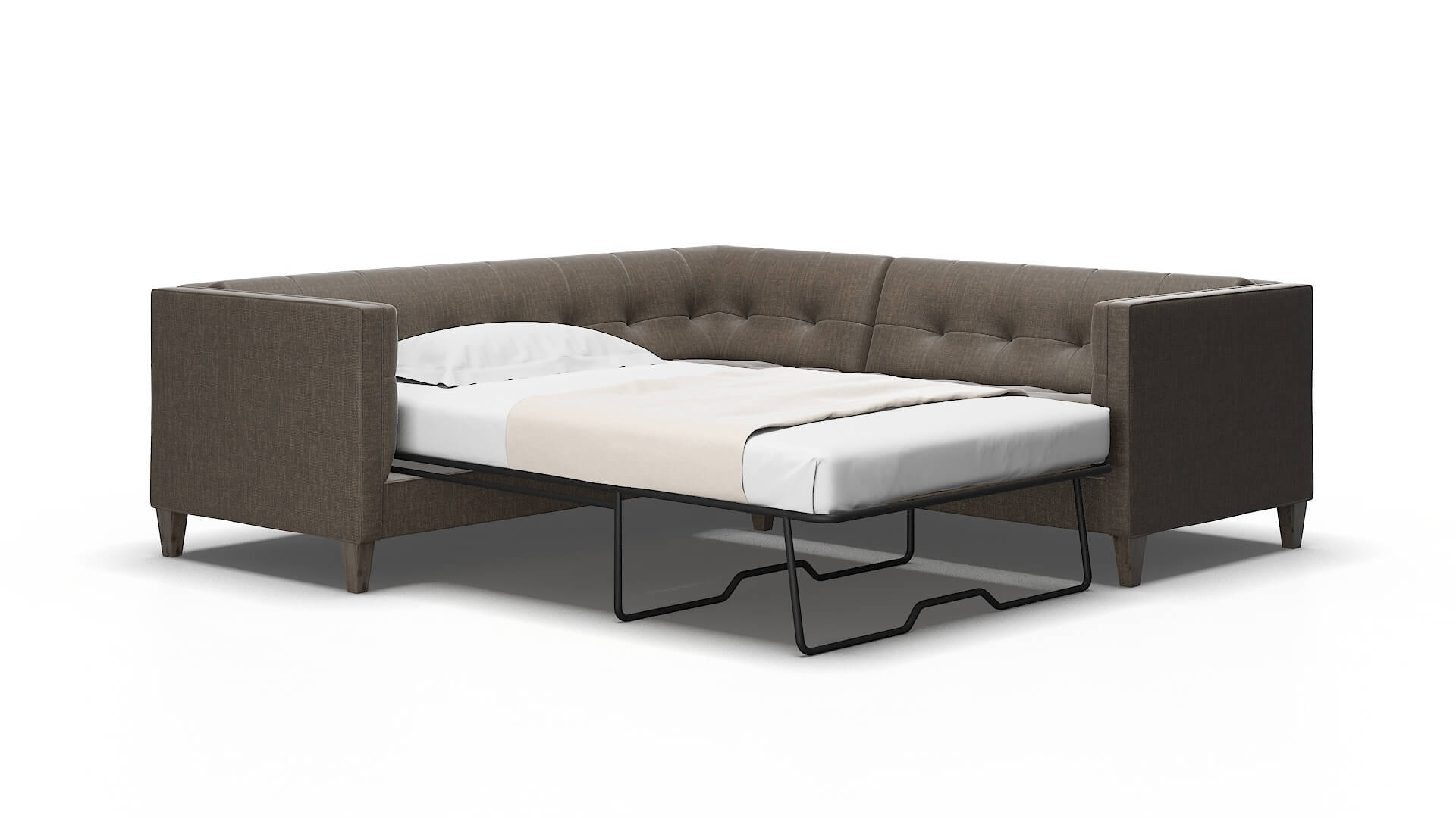 Messina Keylargo bark Sectional sleeper Espresso Legs  2