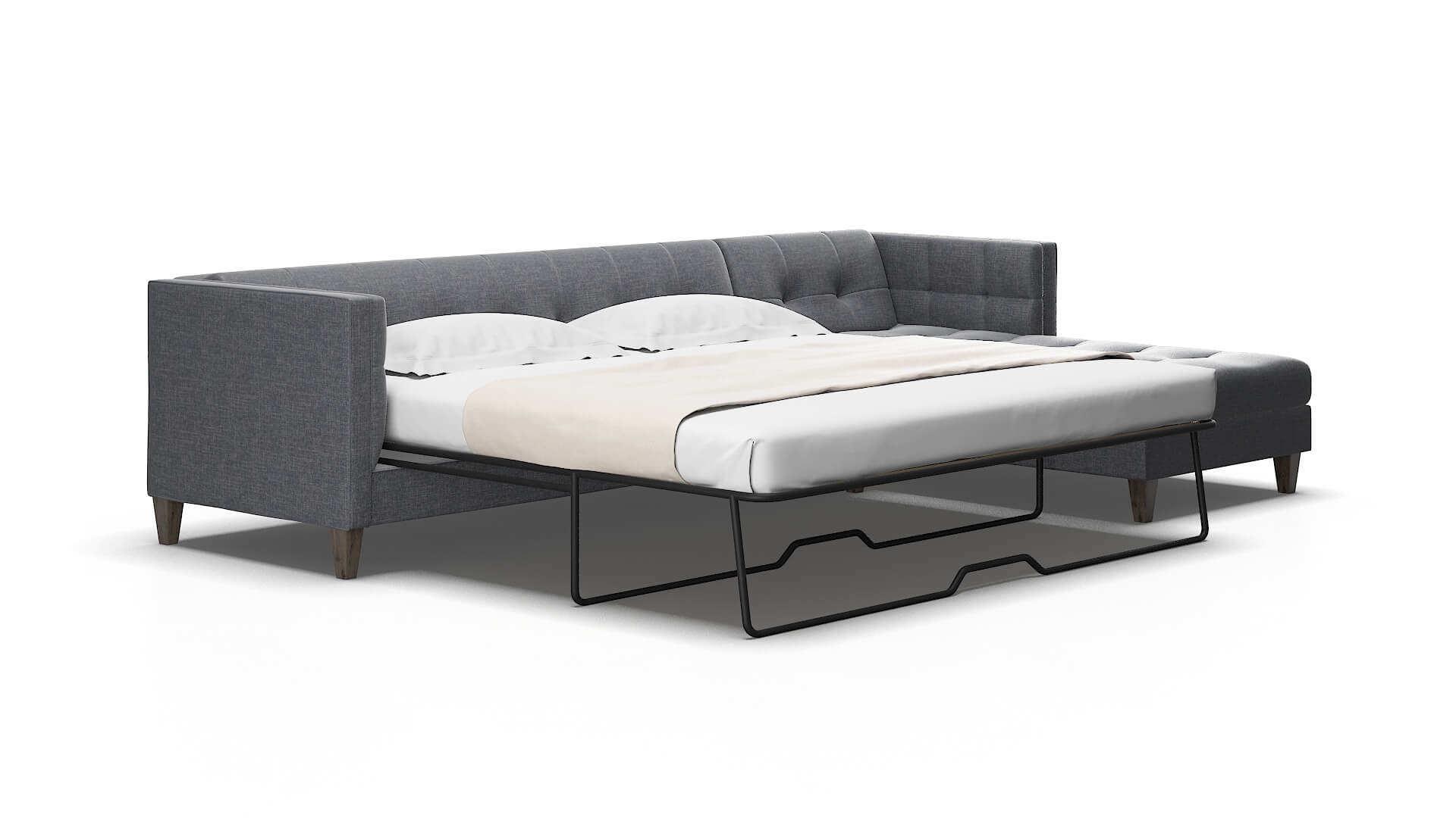 Messina Keylargo graphite Panel sleeper Espresso Legs  2