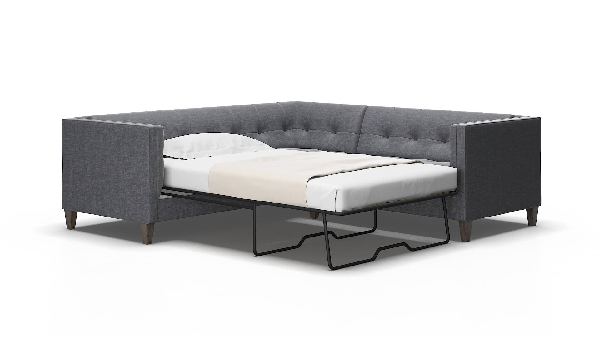 Messina Keylargo Graphite Sectional Sleeper Espresso legs 2