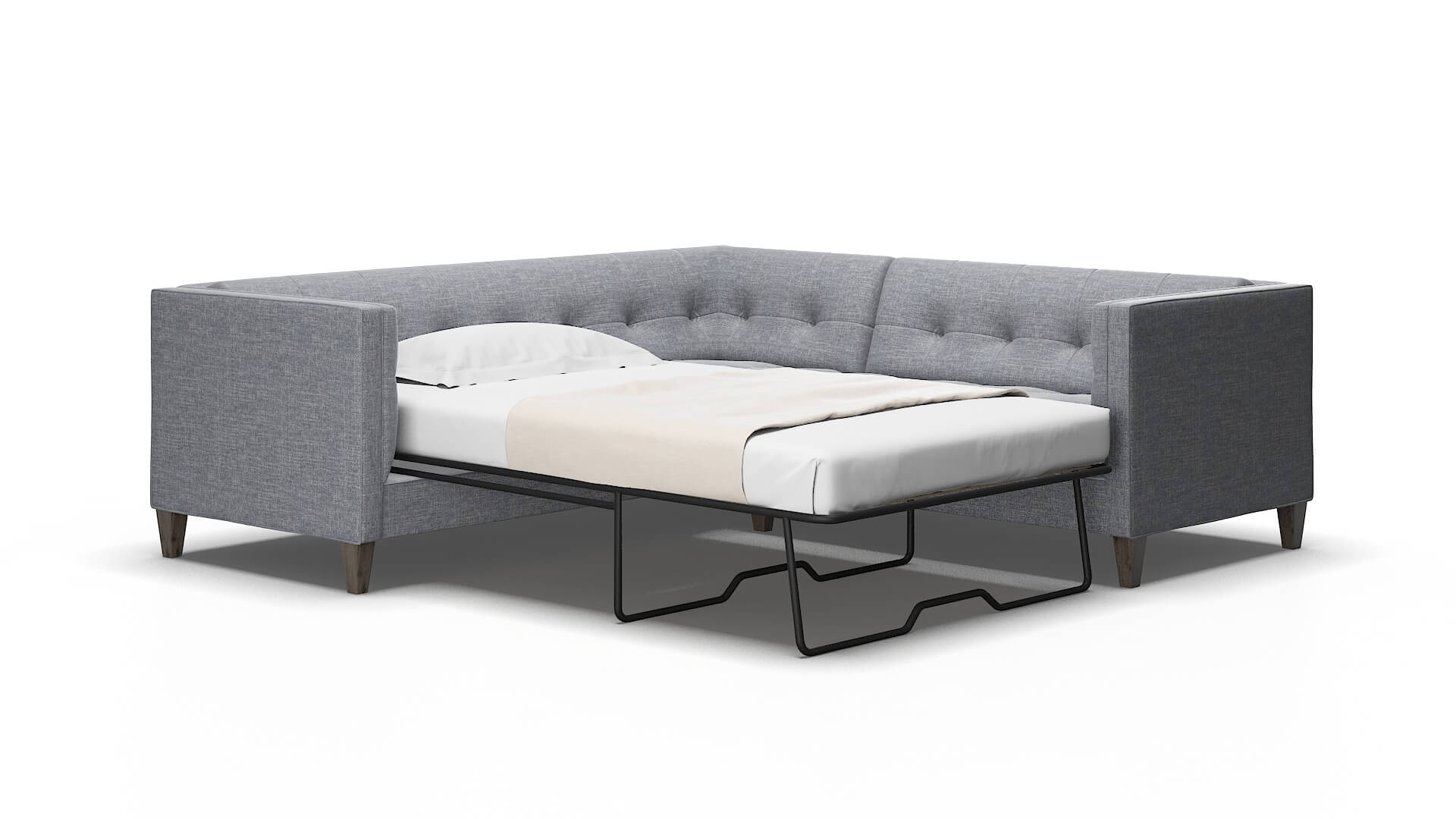 Messina Lana ash Sectional sleeper Espresso Legs  2