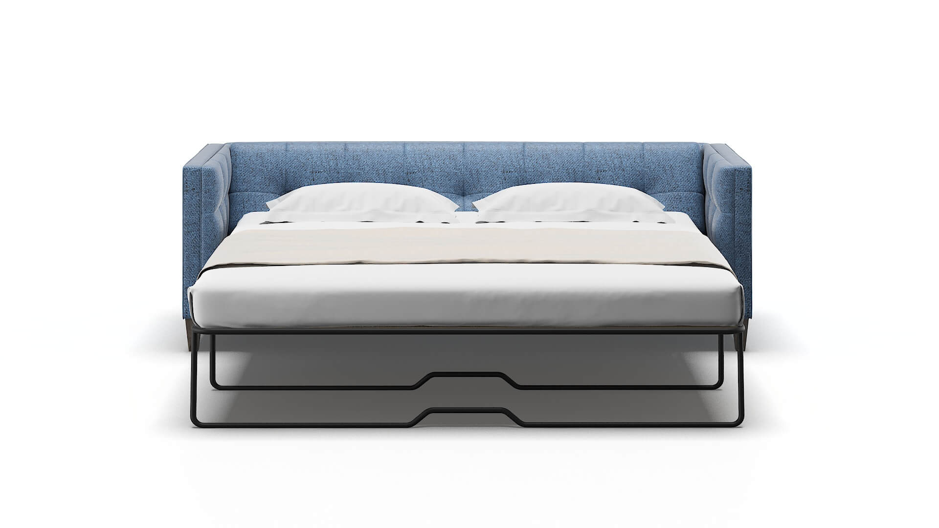 Messina Leslie Indigo Sofa Sleeper Espresso legs 1