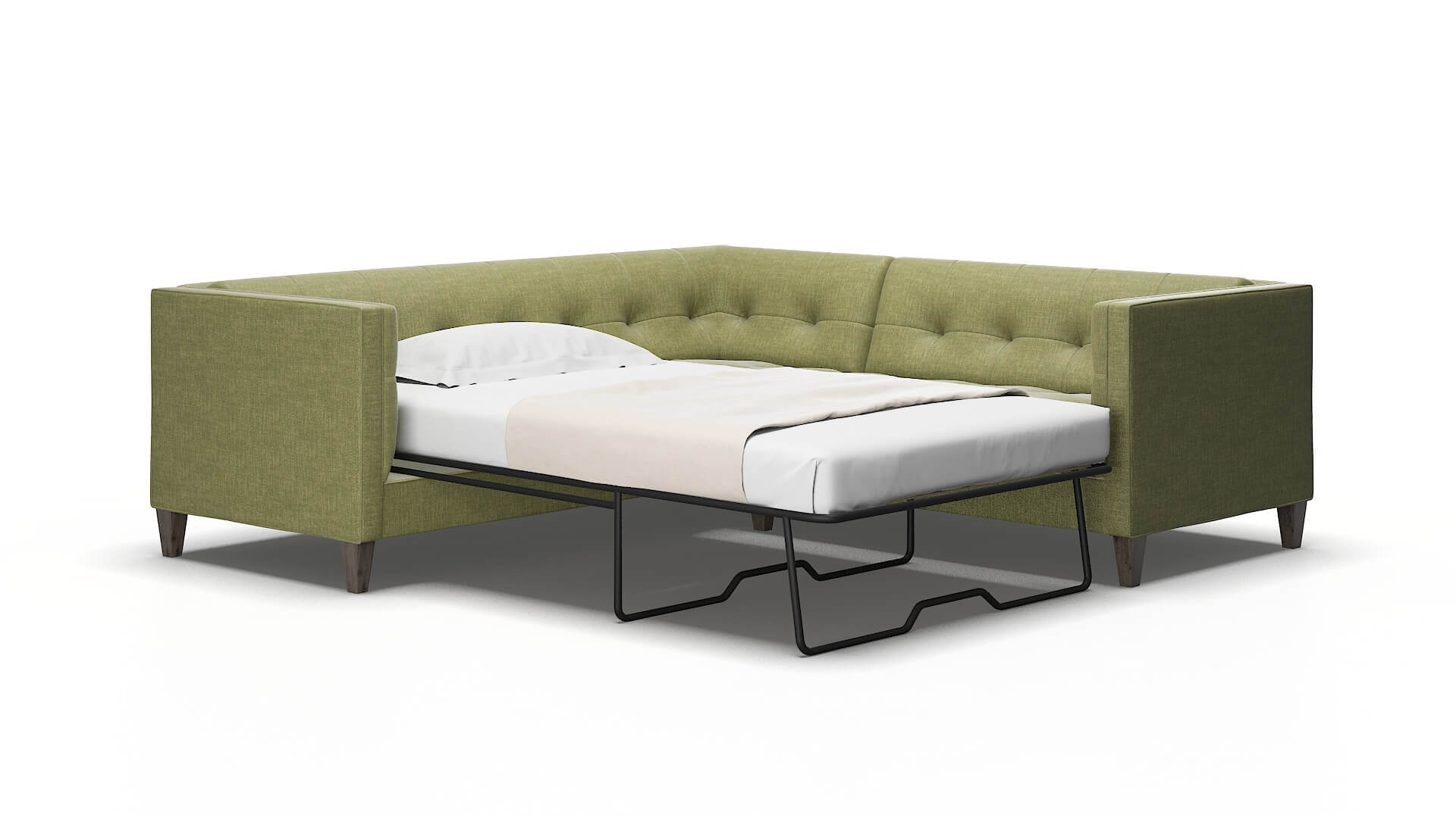 Messina Leslie lawn Sectional sleeper Espresso Legs  2