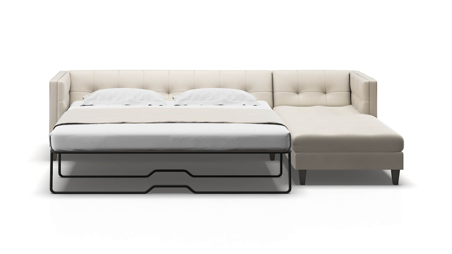 Messina Malibu Linen Panel Sleeper Espresso legs 1