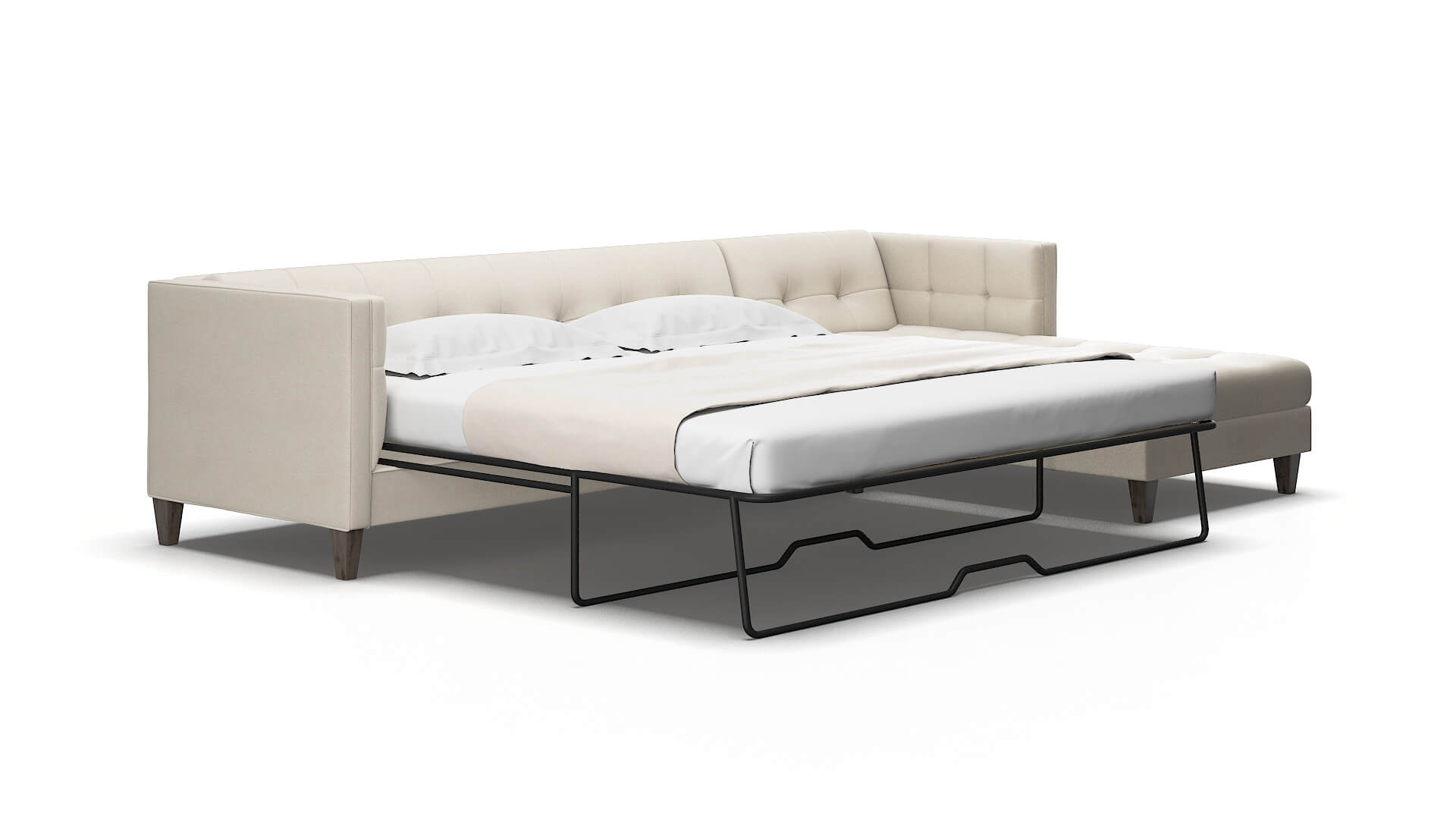 Messina Malibu Linen Panel Sleeper Espresso legs 2