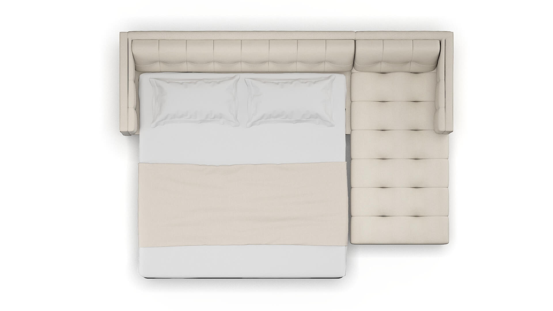 Messina Malibu Linen Panel Sleeper Espresso legs 3