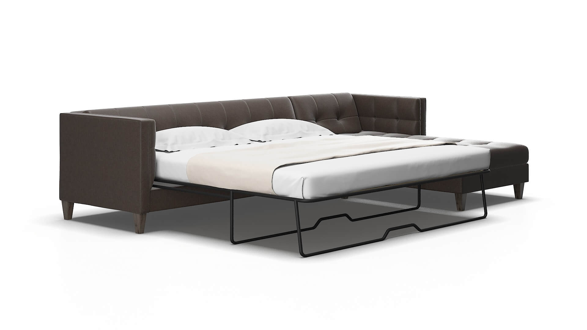 Messina Naples Graphite Panel Sleeper Espresso legs 2