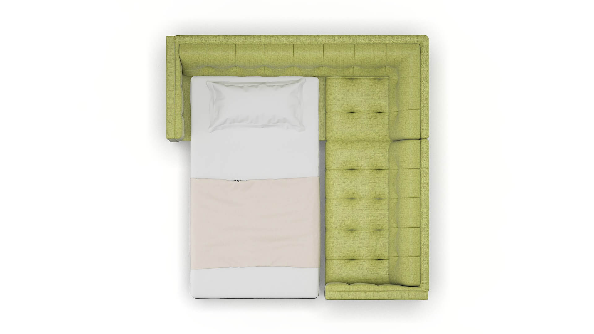 Messina Notion Appletini Sectional Sleeper Espresso legs 3