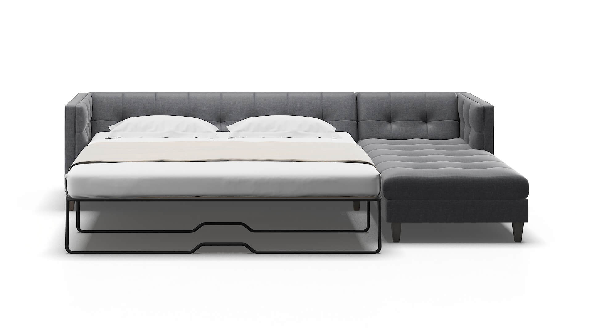 Messina Notion Graphite Panel Sleeper Espresso legs 1