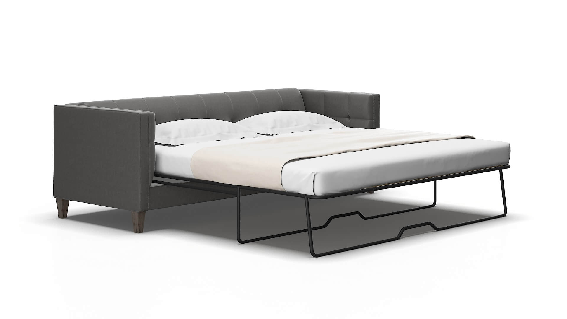 Messina Oakley charcoal Sofa sleeper Espresso Legs  2