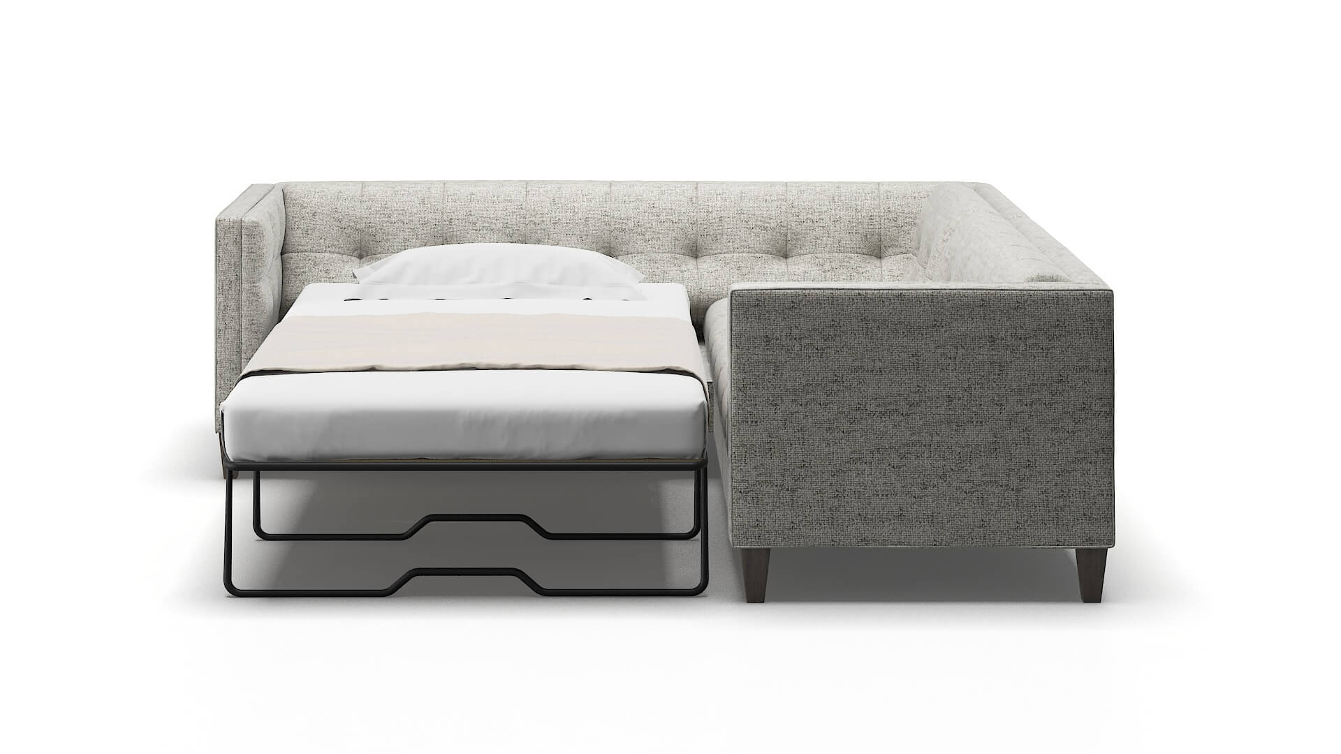 Messina Oceanside Granite Sectional Sleeper Espresso legs 1