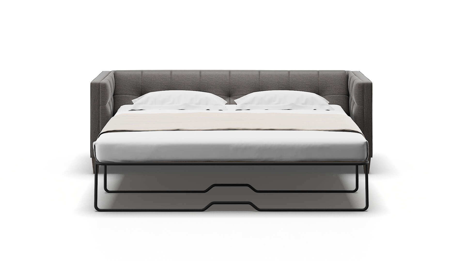 Messina Oscar Charcoal Sofa Sleeper Espresso legs 1