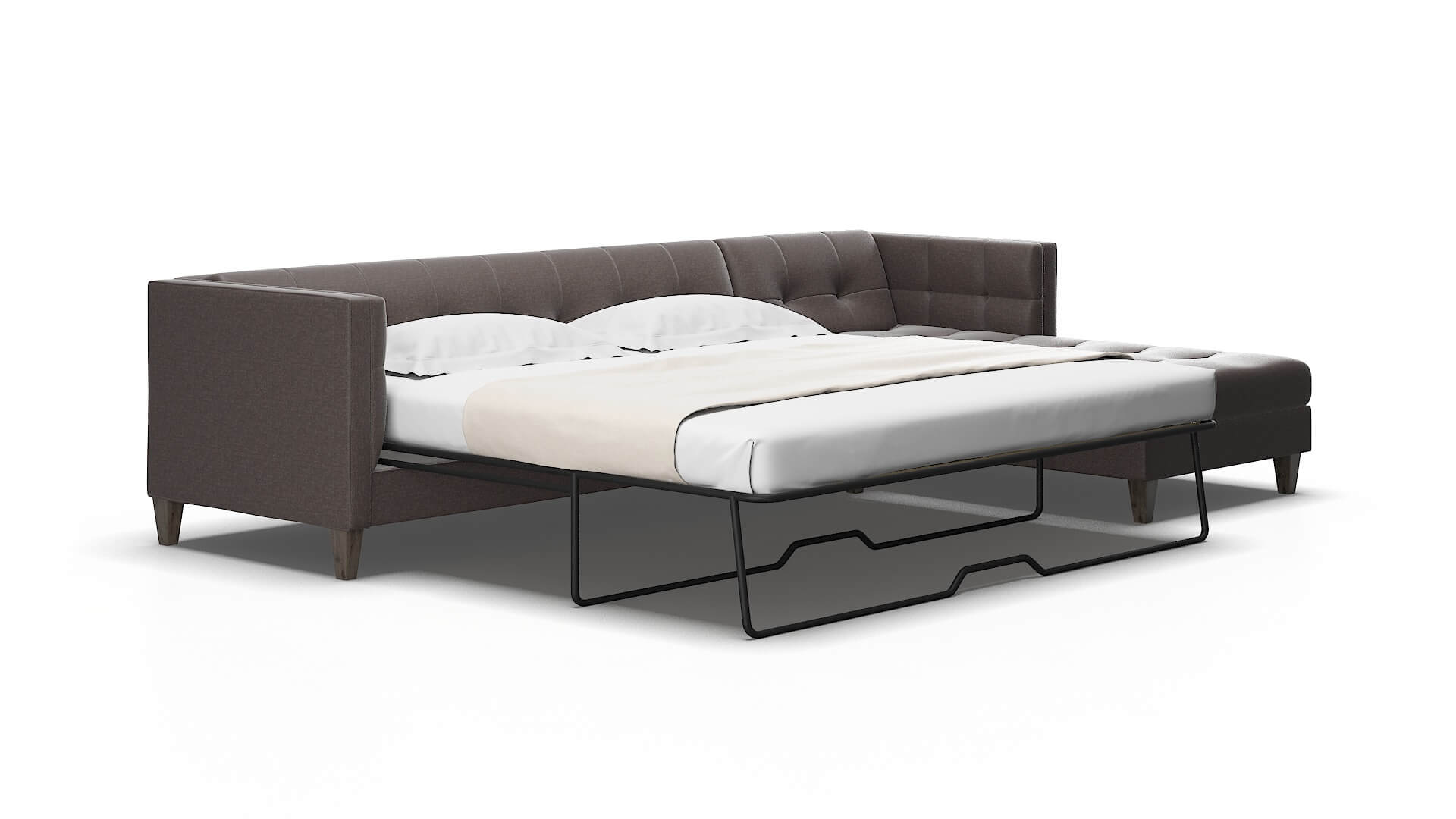 Messina Oscar chocolate Panel sleeper Espresso Legs  2