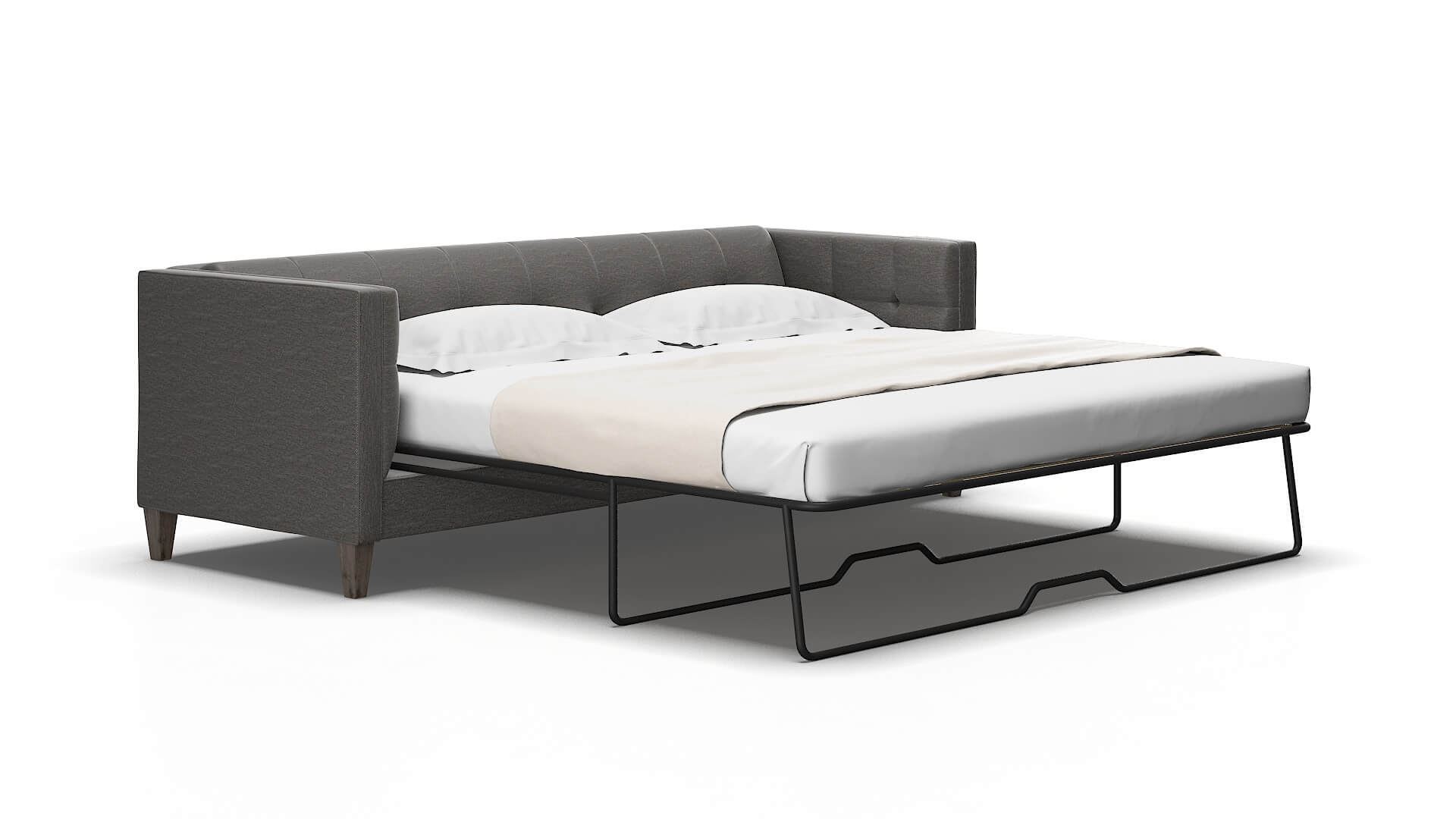 Messina Oscar grey Sofa sleeper Espresso Legs  2