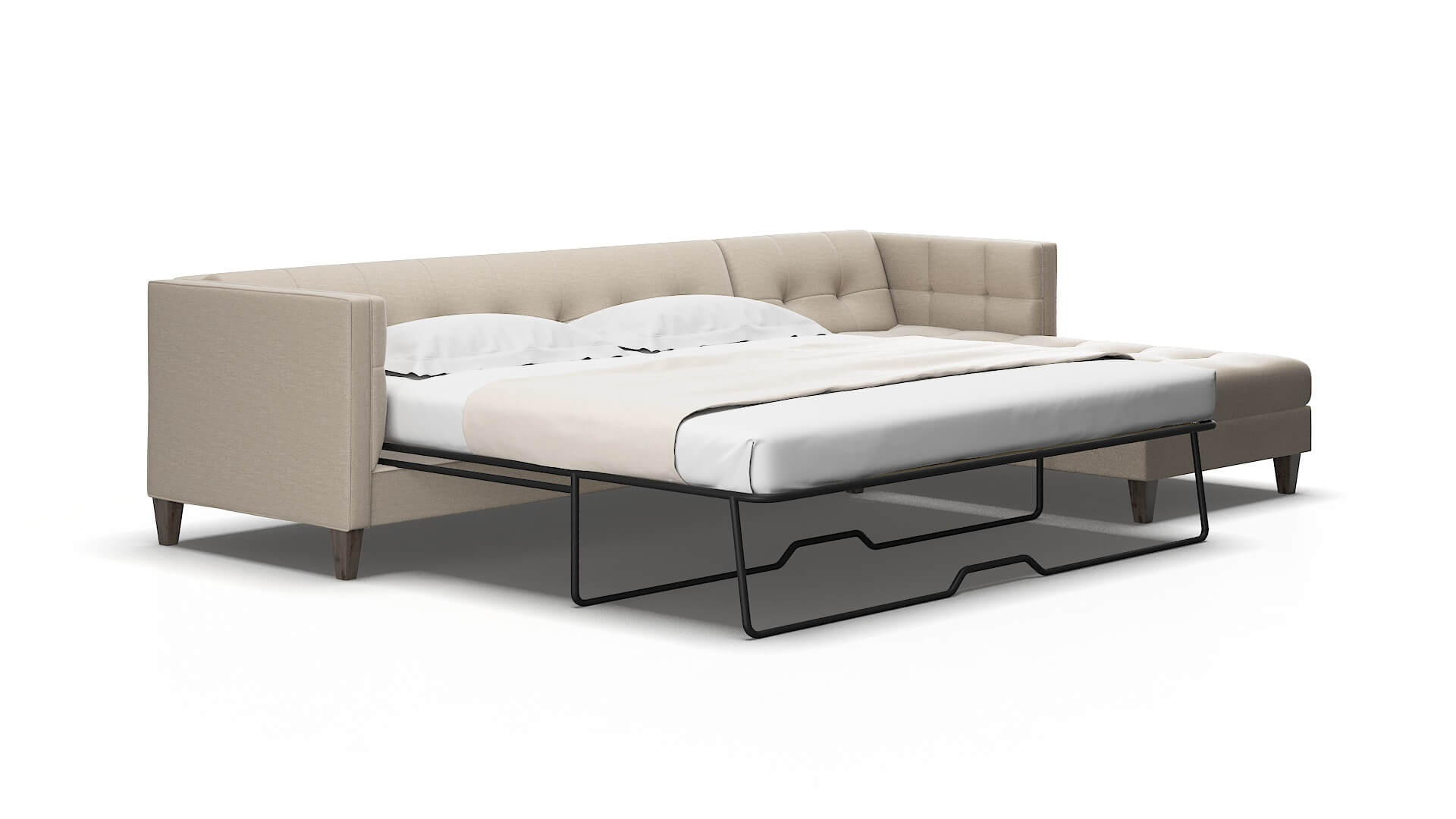 Messina Oscar linen Panel sleeper Espresso Legs  2