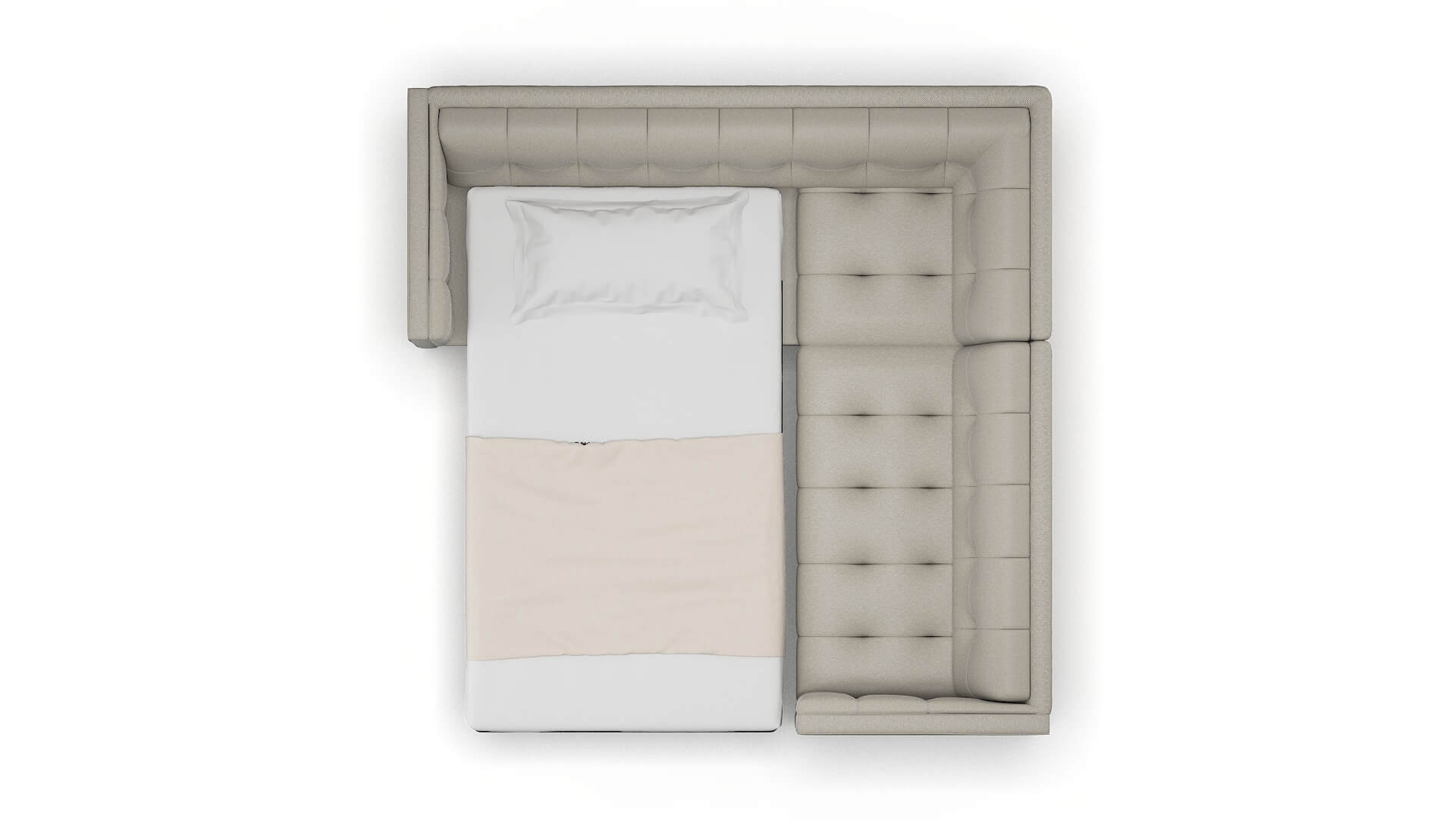 Messina Oscar Silver Sectional Sleeper Espresso legs 3