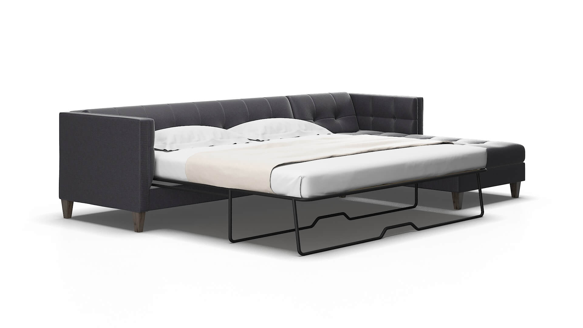 Messina Parker charcoal Panel sleeper Espresso Legs  2