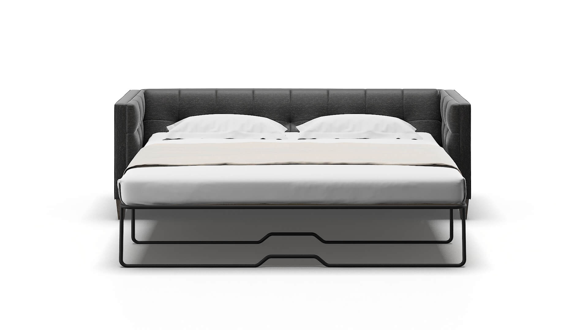 Messina Phoenix Charcoal Sofa Sleeper Espresso legs 1