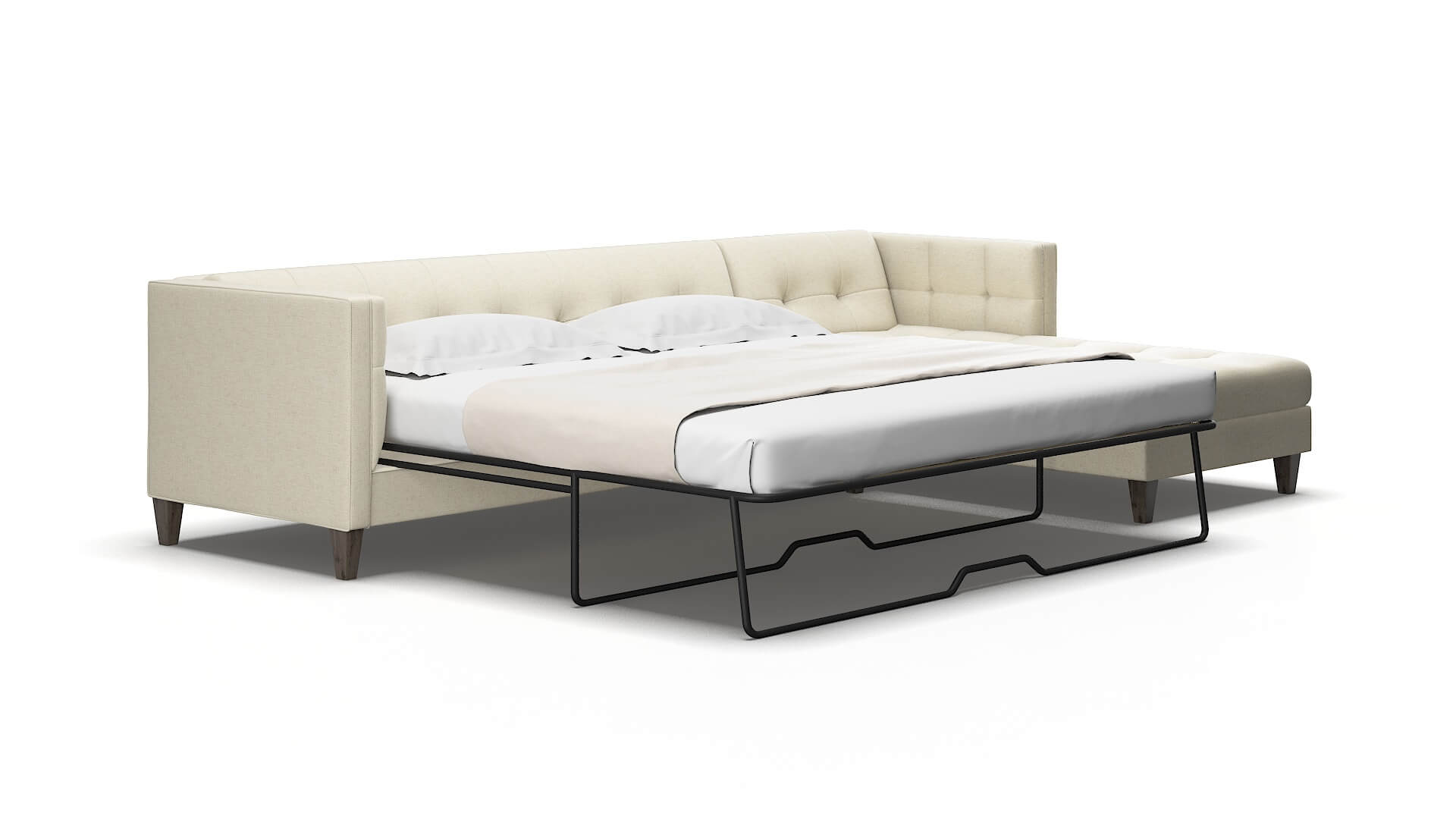 Messina Phoenix ivory Panel sleeper Espresso Legs  2