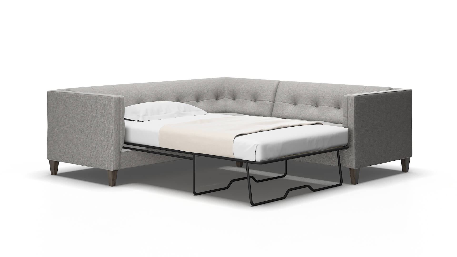 Messina Phoenix smoke Sectional sleeper Espresso Legs  2